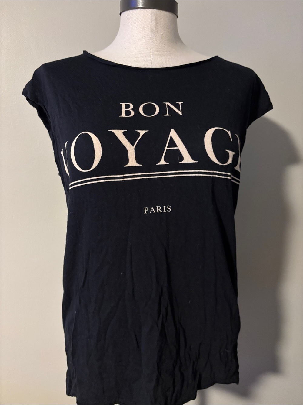 Bon Voyage Paris Graphic Tee - Black by
